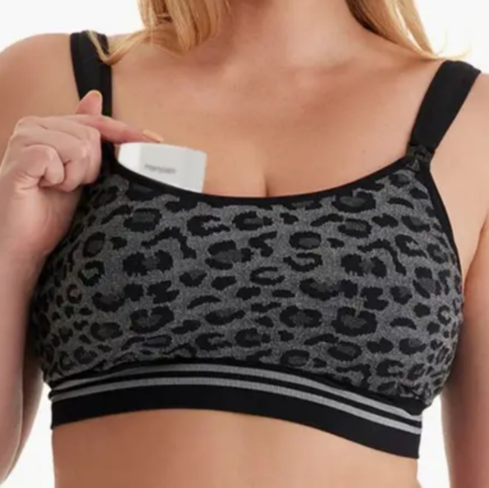 Momcozy Leppard Print Adjustable Nursing Bra